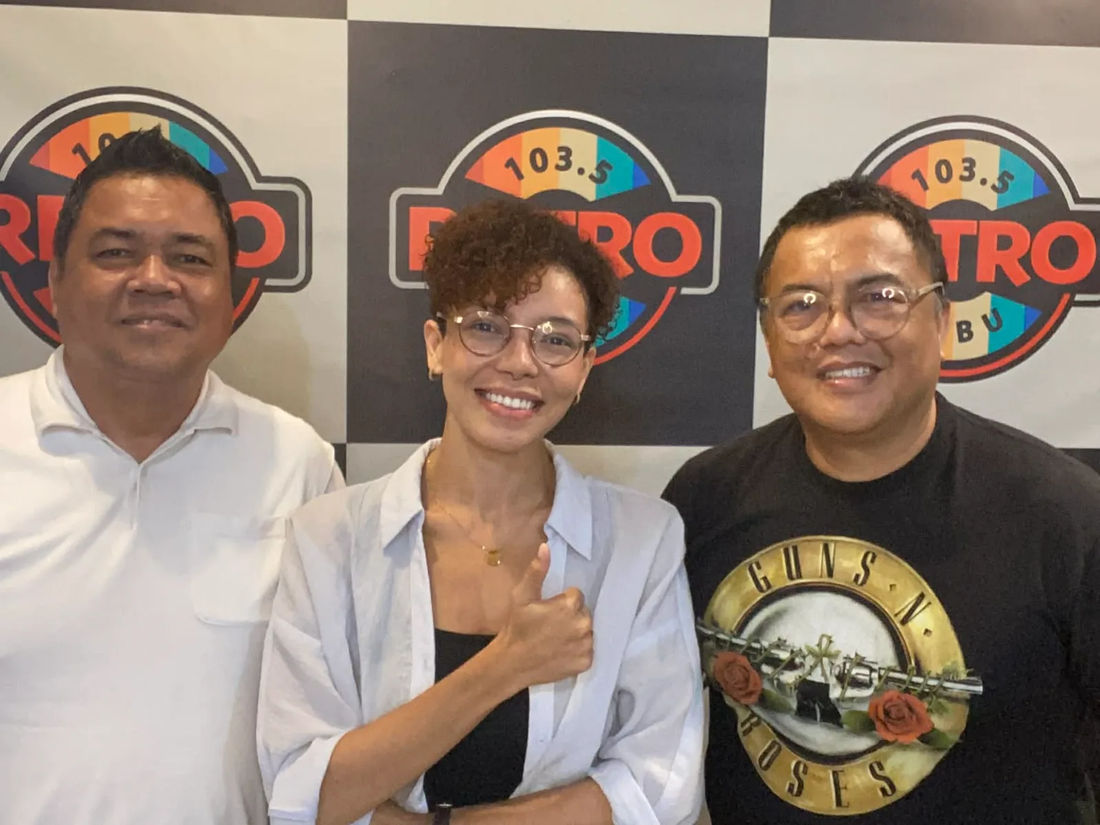 Valrock, Victoria Leslie and dj Jayfox of 103.5 Retro Cebu